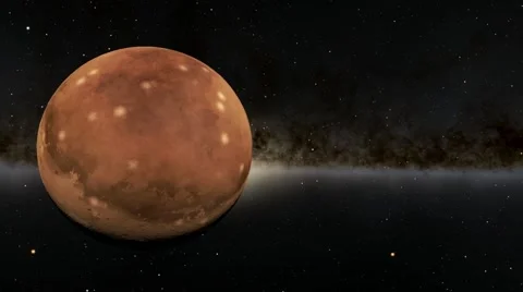 Flying over an unknown planet Stock Footage 54319501