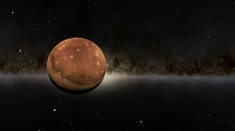 Flying over an unknown planet Stock Footage 54319517