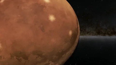 Flying over an unknown planet Stock Footage 54319626