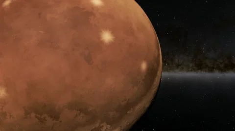 Flying over an unknown planet Stock Footage 54319633