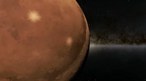 Flying over an unknown planet Stock Footage 54319645