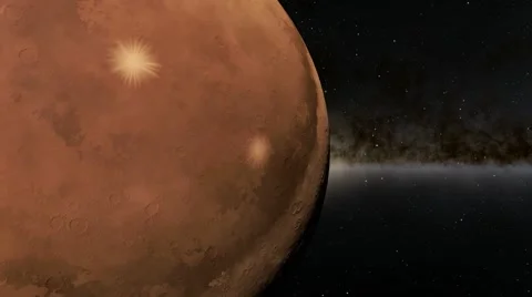 Flying over an unknown planet Stock Footage 54319699