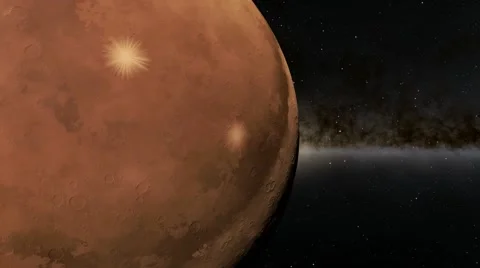 Flying over an unknown planet Stock Footage 54319720