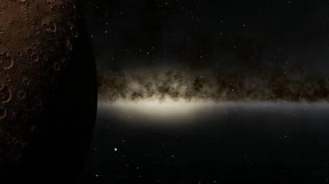 Flying over an unknown planet Stock Footage 54351125