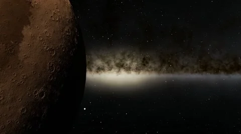 Flying over an unknown planet Stock Footage 54351139