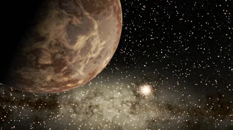 Flying over an unknown planet Stock Footage 54351210