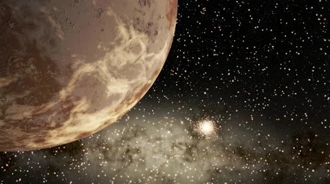 Flying over an unknown planet Stock Footage 54351312