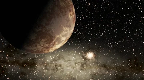 Flying over an unknown planet Stock Footage 54351356