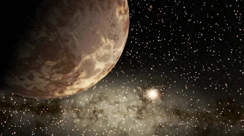 Flying over an unknown planet Stock Footage