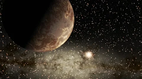 Flying over an unknown planet Stock Footage 54351389
