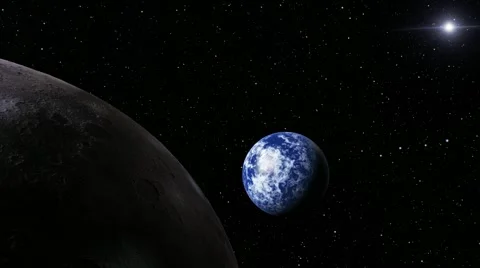 Flying over an unknown planet Stock Footage 55007352