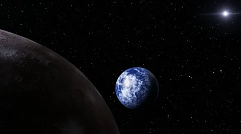Flying over an unknown planet Stock Footage 55007384