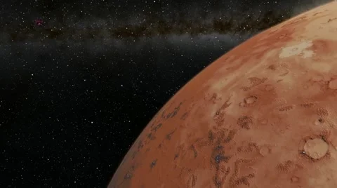 Flying over an unknown planet Stock Footage 55007454