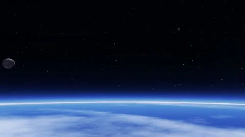 Flying over an unknown planet Stock Footage 55445923