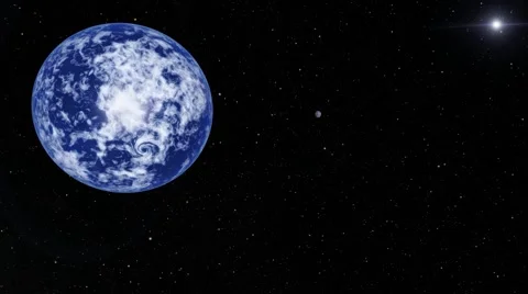 Flying over an unknown planet Stock Footage 55478012