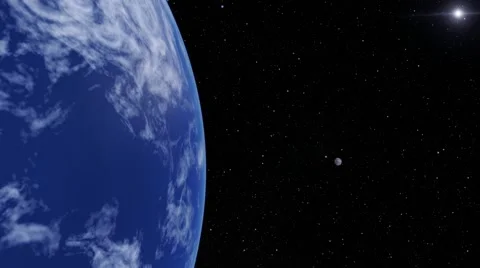 Flying over an unknown planet Stock Footage 55478021