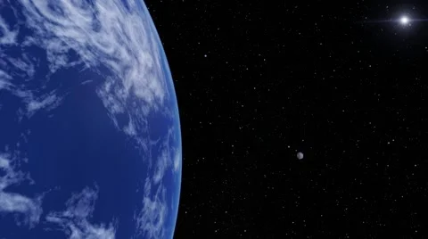 Flying over an unknown planet Stock Footage 55478148