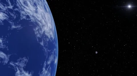 Flying over an unknown planet Stock Footage 55478275