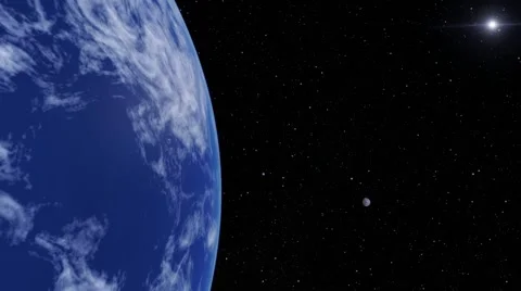 Flying over an unknown planet Stock Footage 55478327