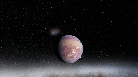 Flying over an unknown planet Stock Footage 57696172