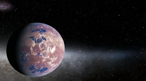 Flying over an unknown planet Stock Footage 57696198