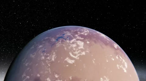 Flying over an unknown planet Stock Footage 57696365