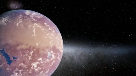 Flying over an unknown planet Stock Footage 57696385