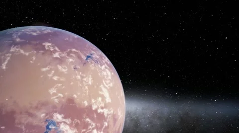 Flying over an unknown planet Stock Footage 57696395