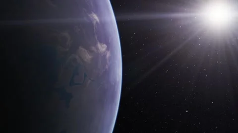 Flying over an unknown planet Stock Footage 57815866