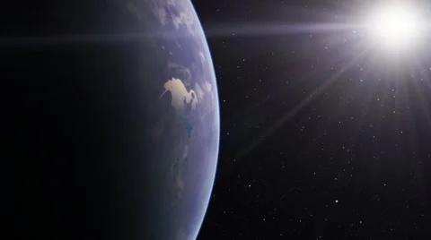 Flying over an unknown planet Stock Footage 57815903