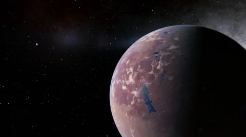 Flying over an unknown planet Stock Footage 57845171
