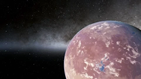 Flying over an unknown planet Stock Footage 57845244