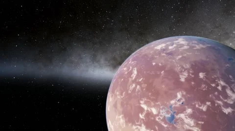 Flying over an unknown planet Stock Footage 57845258