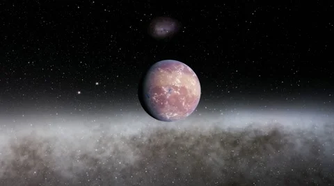 Flying over an unknown planet Stock Footage 57845286