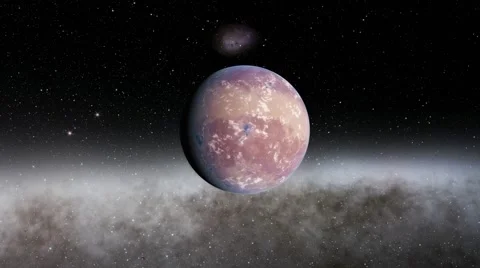 Flying over an unknown planet Stock Footage 57845289