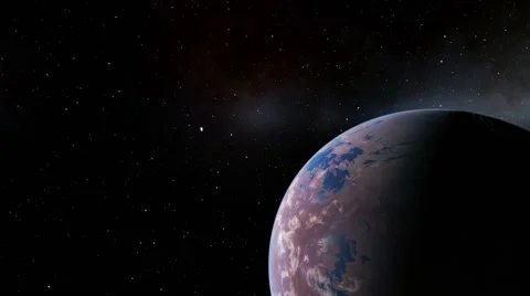 Flying over an unknown planet Stock Footage 57845311