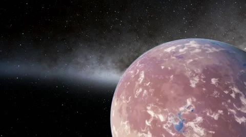 Flying over an unknown planet Stock Footage 57845315