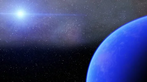 Flying over an unknown planet Stock Footage 58148948