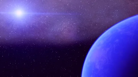 Flying over an unknown planet Stock Footage 58148954