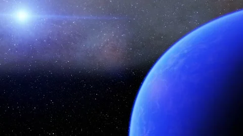 Flying over an unknown planet Stock Footage 58148965