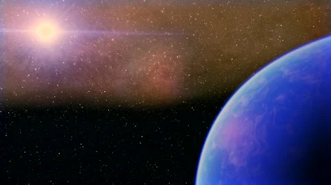 Flying over an unknown planet Stock Footage 58148968