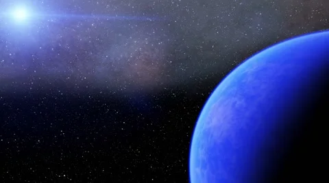 Flying over an unknown planet Stock Footage 58148977