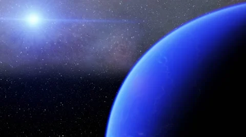 Flying over an unknown planet Stock Footage 58148995