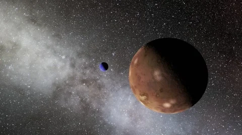 Flying over an unknown planet Stock Footage 58177496