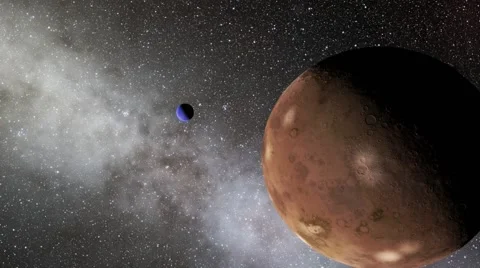 Flying over an unknown planet Stock Footage 58177498