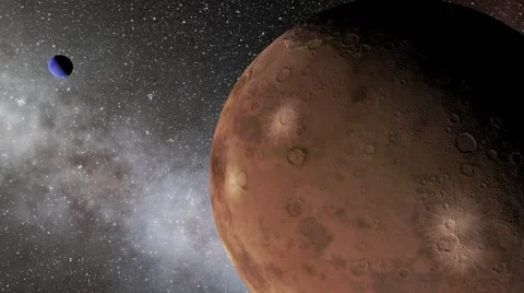 Flying over an unknown planet Stock Footage 58177517