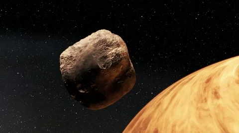 Flying over an unknown planet Stock Footage 58177618