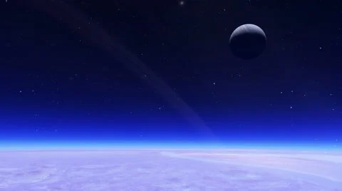 Flying over an unknown planet Stock Footage 58216122
