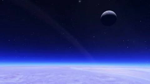 Flying over an unknown planet Stock Footage 58216137