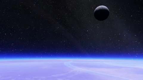 Flying over an unknown planet Stock Footage 58216148